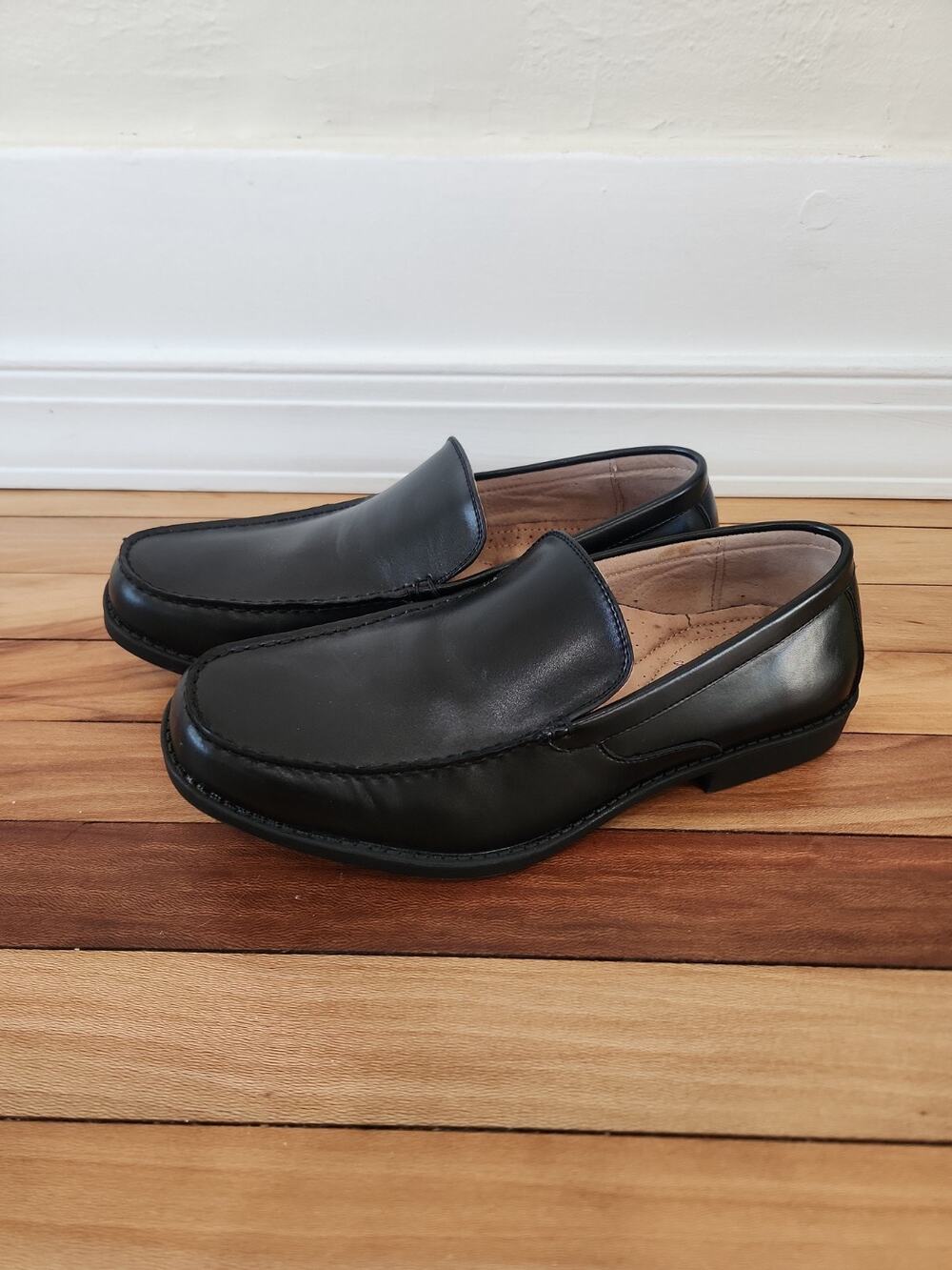 Croft & Barrow Core Technology Black Leather Slip On Shoes Men’s 10 Comfort